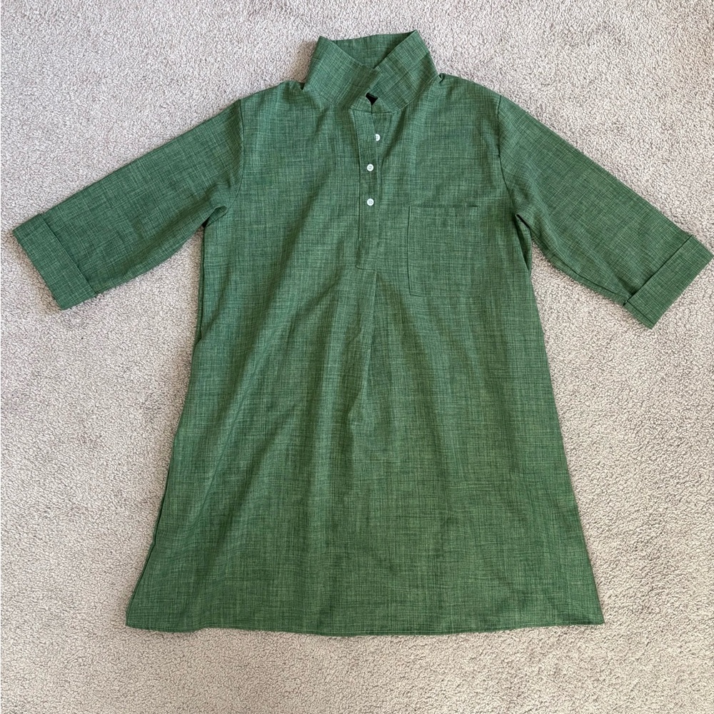 Green Collared Dress